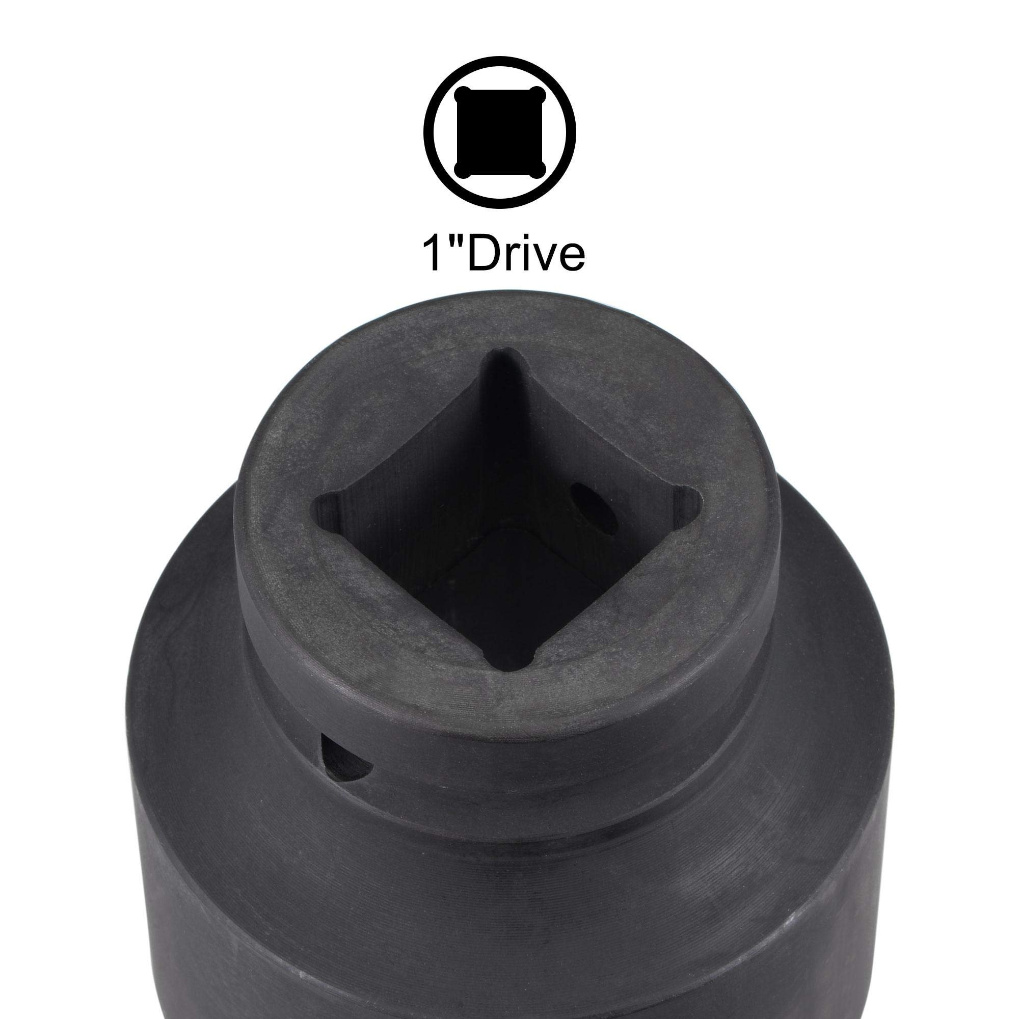 Sourcing Map 1 Zoll Stecknuss 68 Mm 12-kant - Aus CR-MO Stahl, 95 Mm Lang, Mit Sicherungsstiftloch
