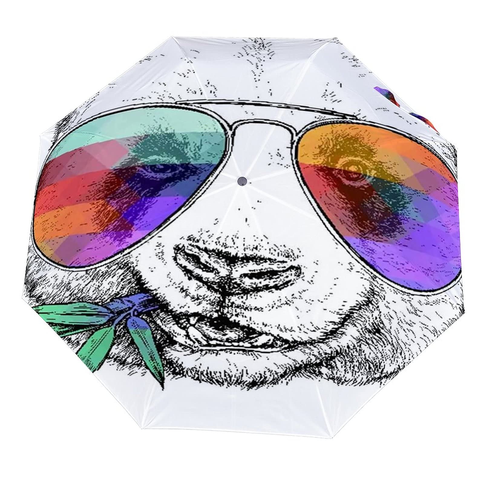 Windproof Travel Folding Automatic 3 Fold Umbrella,Hand Drawn Illustration of Beautiful Angel,Sun Protection Travel Compact Folding Umbrella.