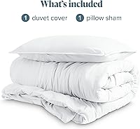 Vista 7 de Bare Home Juego de funda de edredón de microfibra, microfibra lavada ultrasuave, tamaño individual/individual extra largo, aspecto de lino, fácil