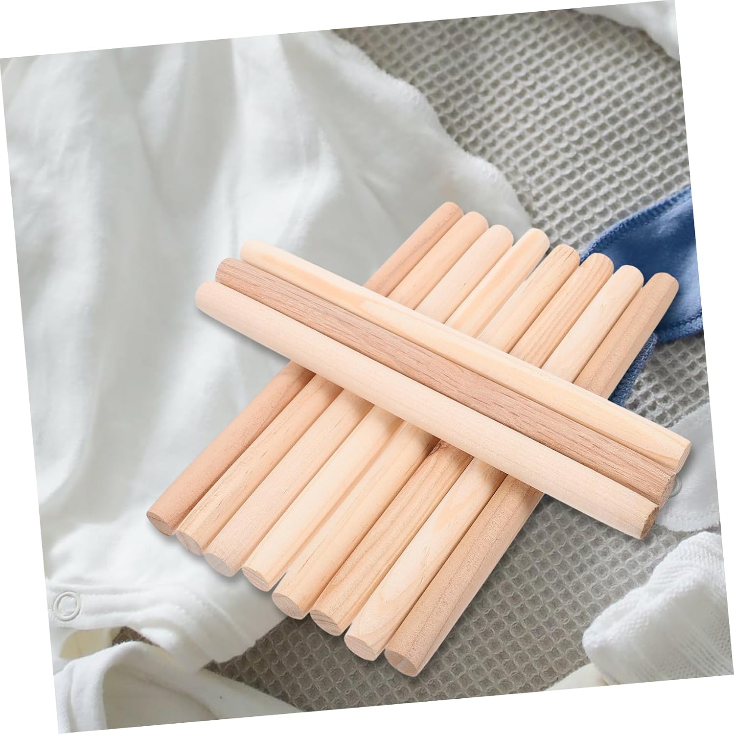 10pcs Wooden Dowel Rods Xmas Round Pine Craft Sticks for DIY Projects