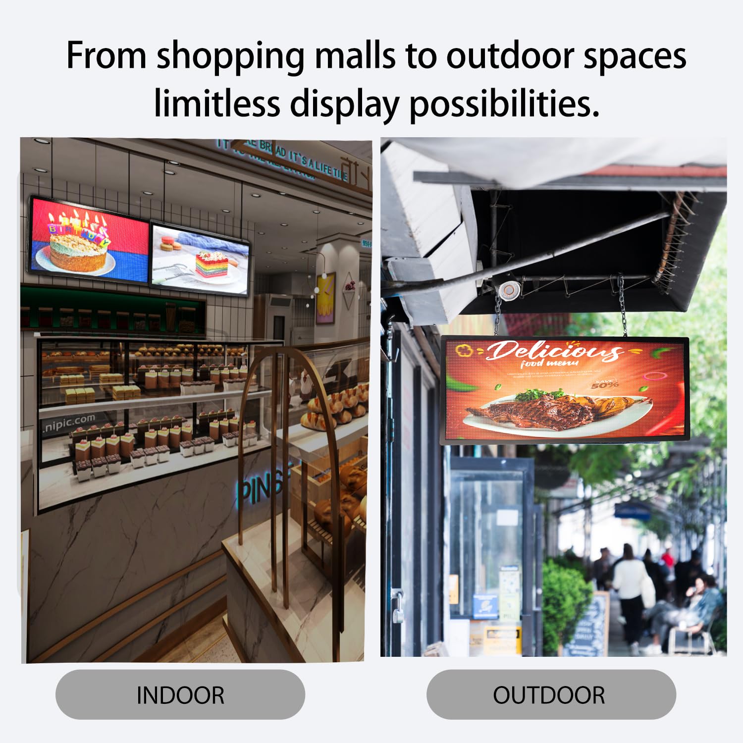 P6 - Señal LED programable con soporte de imágenes y videos, control WIFI y USB, pantalla LED impermeable IP65 para exteriores, tablero de visualización digital de ticker deportivo, carteles