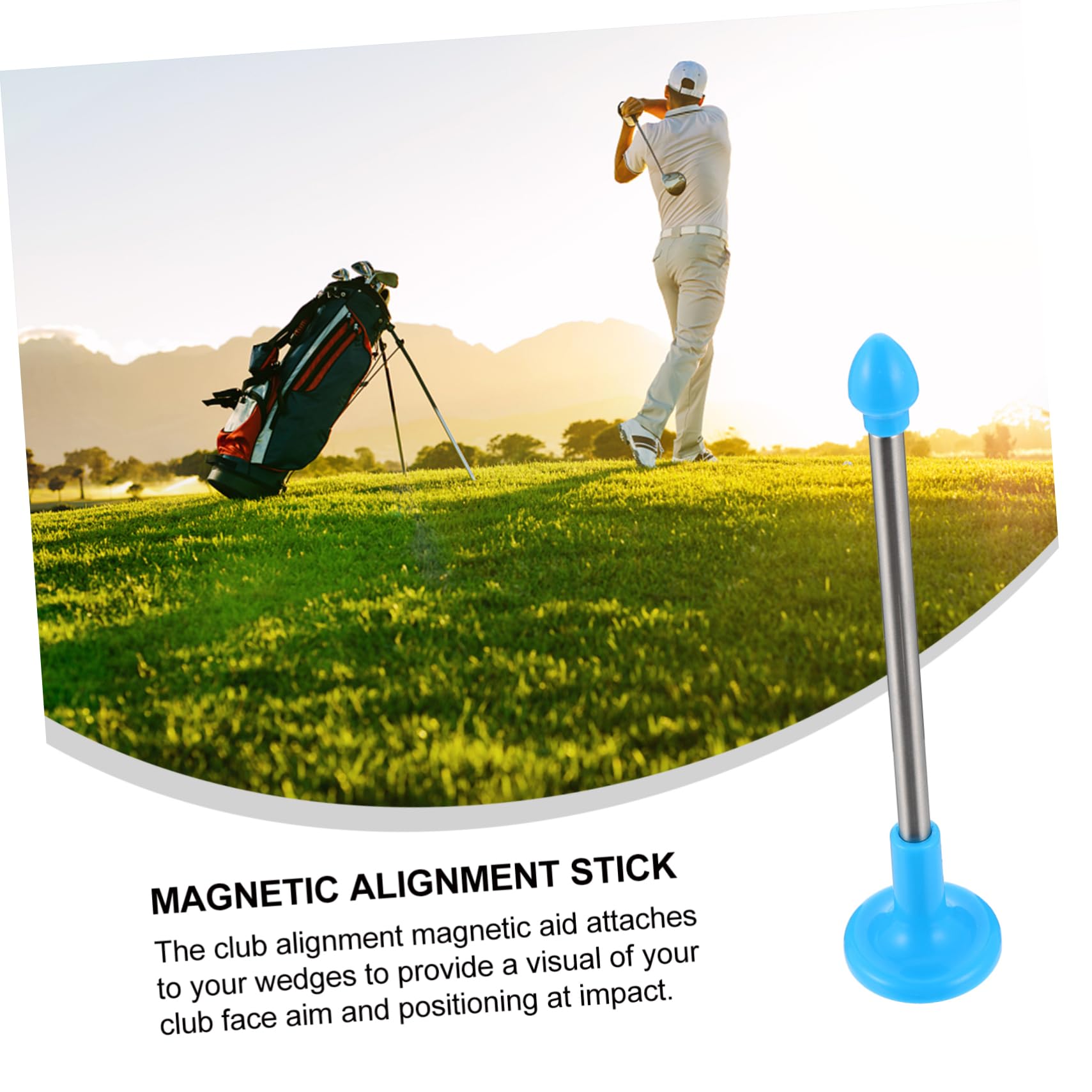 Golf-Anzeige Beginner schulanfänger Golf Ausrichtungsstäbe -Ausrichtungsstäbe magnetisches Lie- -Werkzeug Magnete Schwunghilfestange Ausrichtungsstange Glasfaser