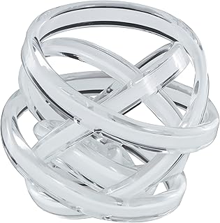Deco 79 Glass Knot Decorative Sculpture Twisted Home Decor Statue, Accen...