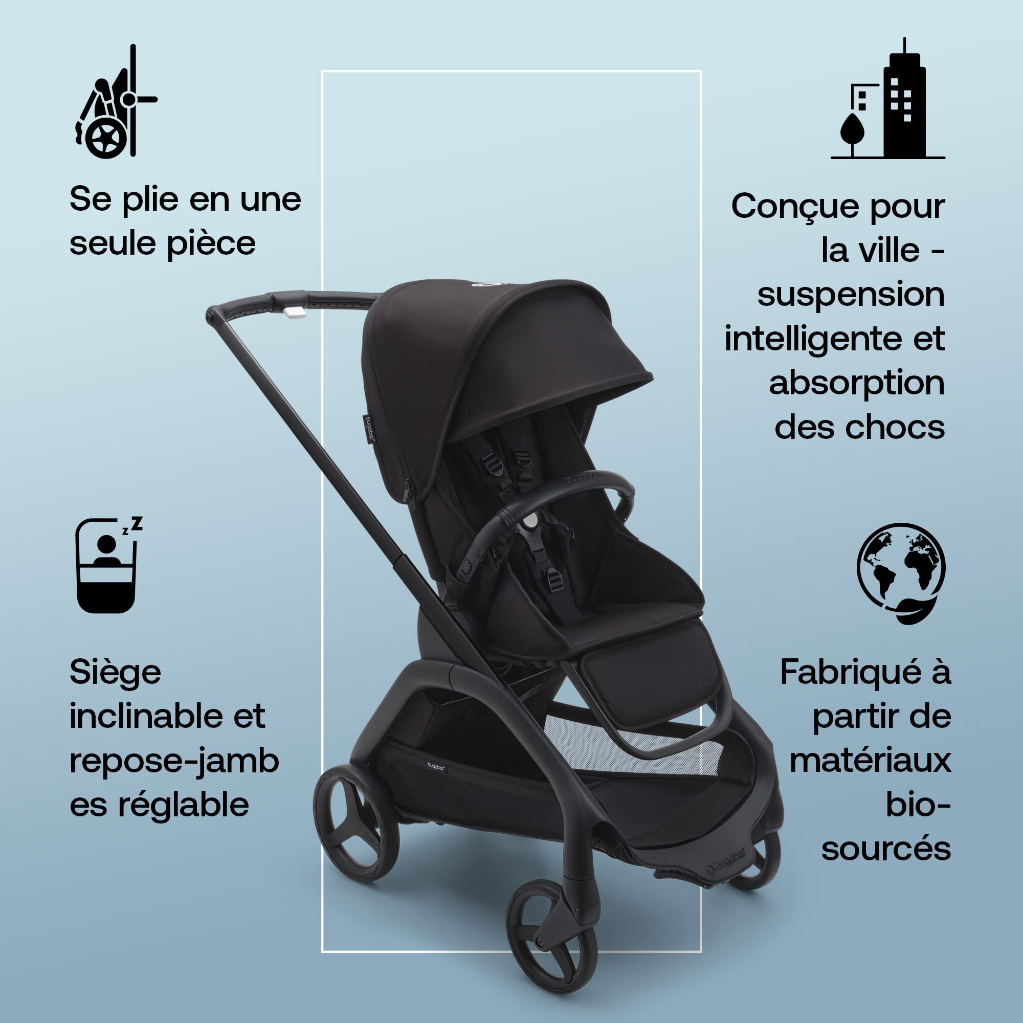 Bugaboo Dragonfly, Poussette citadine compacte et légère