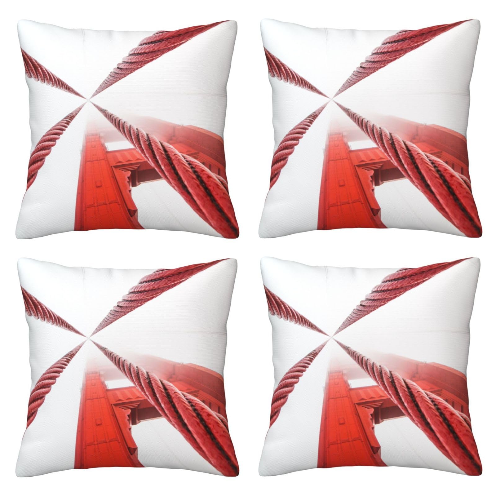 Housse de coussin Golden Gate Bridge 40x40 cm carrée pour canapé