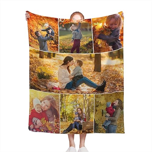 Miniatura 10 de GSHUJBV Mantas personalizadas con fotos manta de collage personalizada para parejas con mis propias fotos regalos de cumpleaños personalizados para