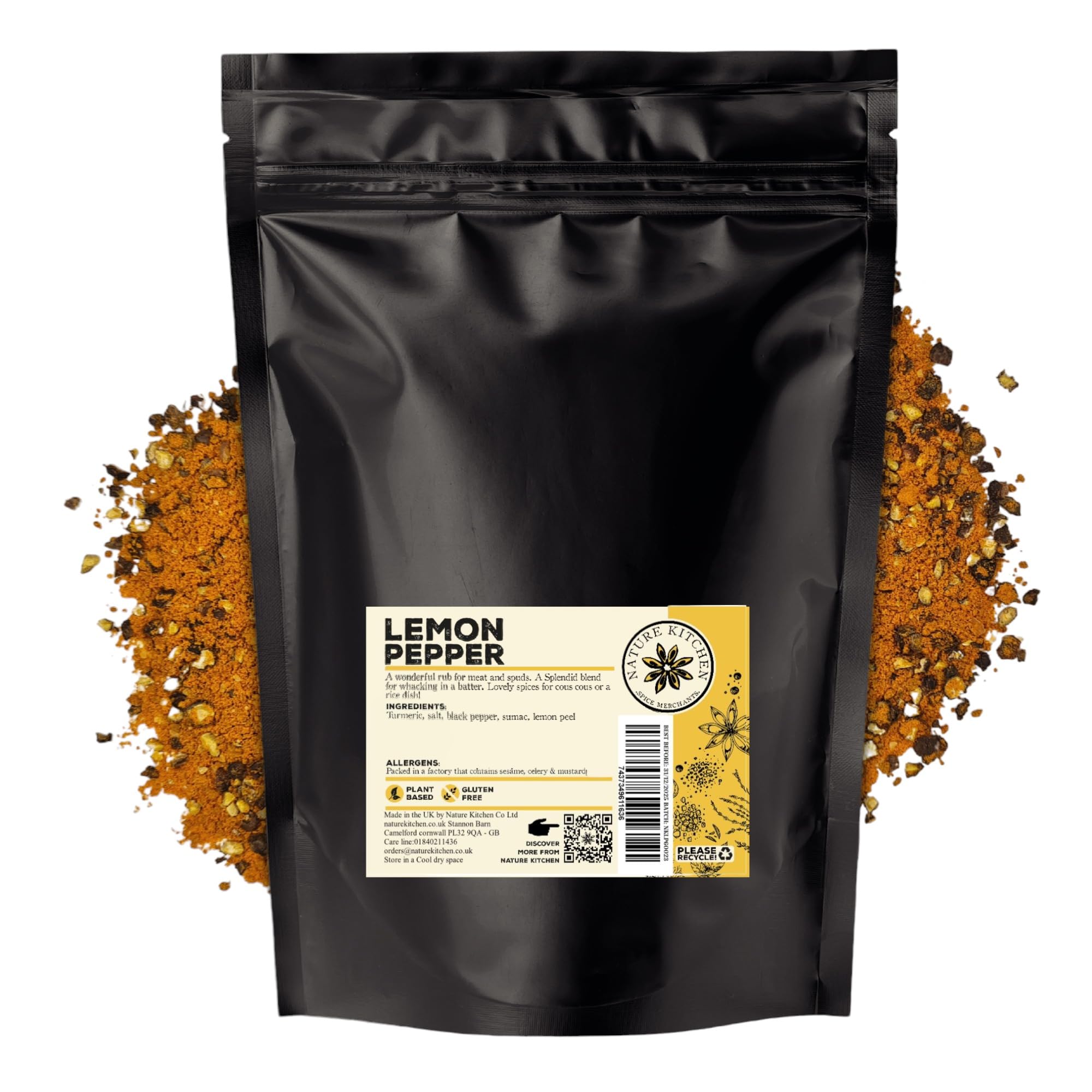 Nature Kitchen Shawarma Seasoning 500g Mild, Premium Middle Eastern Spice Blend, Gluten Free, Vegan Seasoning for Kebabs, Chicken, Wraps, Marinades and Everyday Cooking — view 31