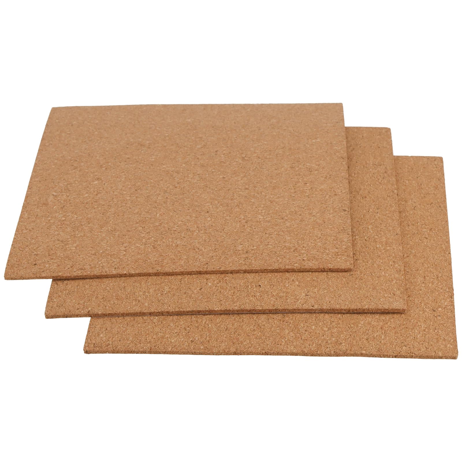 Lot de 36 carrés autocollants en liège de 15 x 15 cm, feuille arrière épaisseur 2 mm