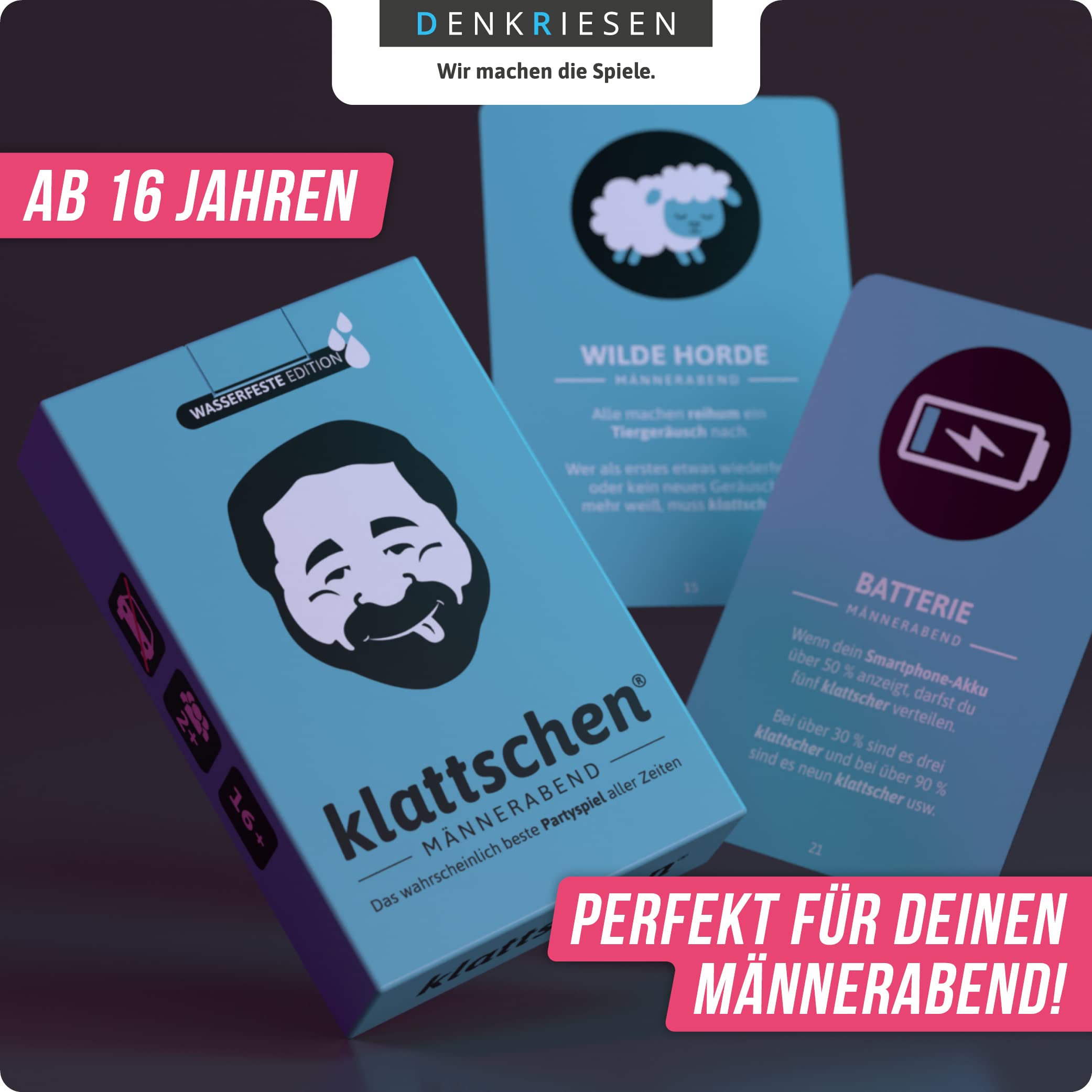 DENKRIESEN Klattschen – Gioco Da Bere Per Feste E Addio Al Celibato, Carte Impermeabili, Edizione Originale - 4