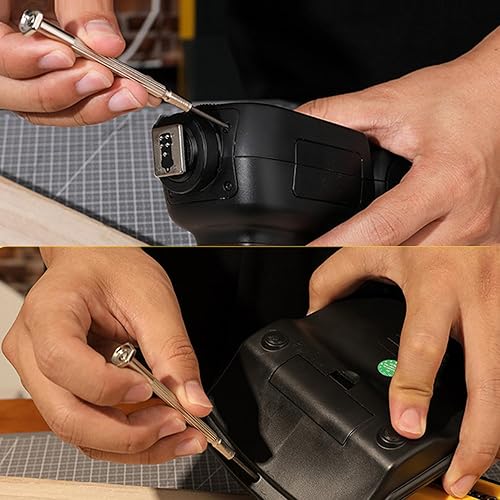 Miniatura 5 de Juego de destornilladores de 16 piezas con estuche, kit de destornilladores de precisión pequeños, cabeza plana Phillips hexagonal, adecuado para