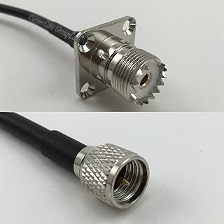 3 feet RG316 UHF Female Flange to MINI UHF MALE Pigtail Jumper RF coaxial cable 50ohm Quick USA Shipping