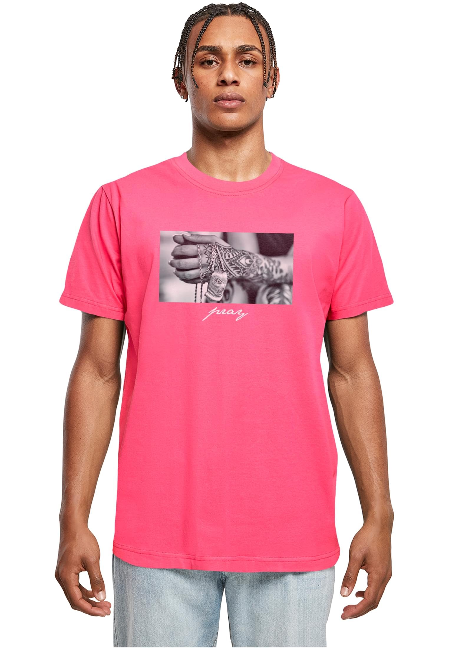 Mister Tee Men's Rose T-Shirt Pray 2.0