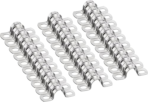 Miniatura 48 de HARFINGTON 5 abrazaderas de conducto de 4 1/4 pulgadas y 4.252 in, abrazadera de tubo M108 U, correa de tubo rígida de acero inoxidable, soporte