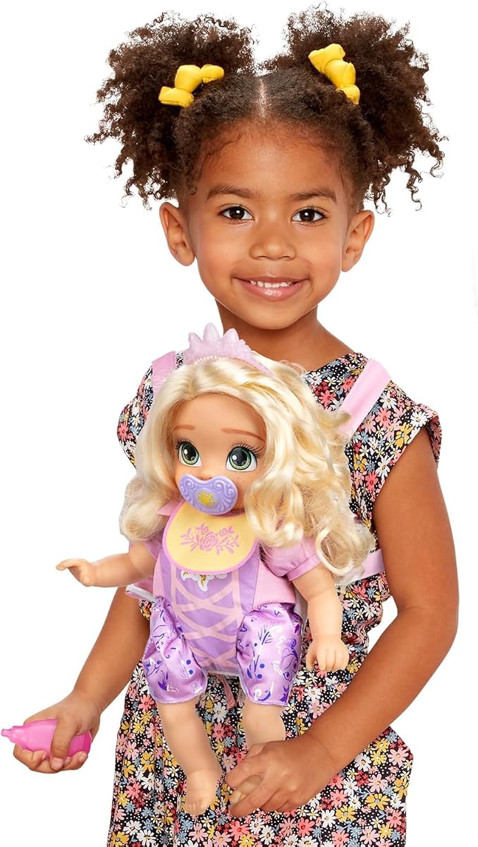 Rapunzel Baby Doll Deluxe with Tiara, Carrier, Plush Friend, Pacifier, Bib & Baby Bottle [Amazon Exclusive]