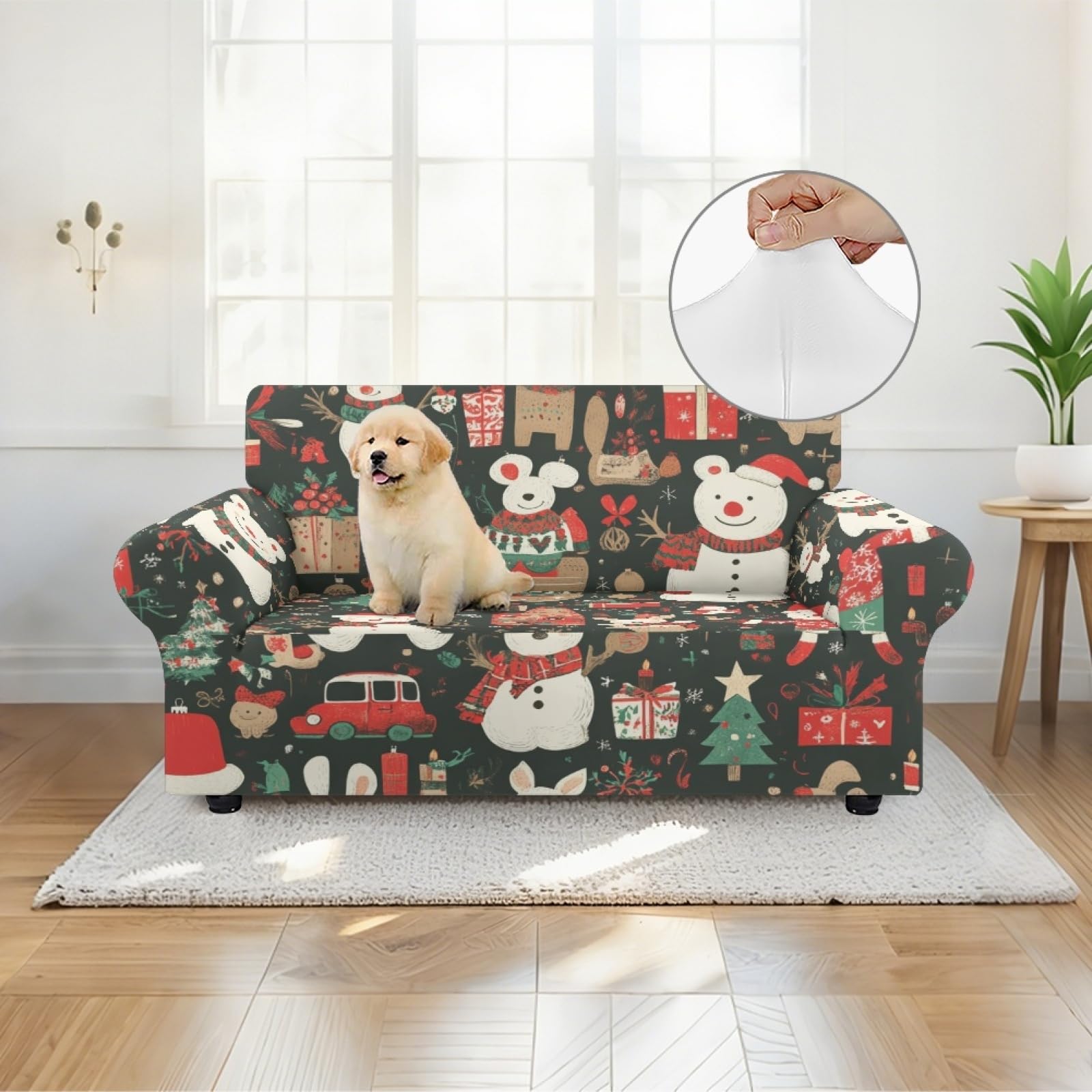 Housse Canapé 3 Places Art Abstrait Housse Canapé Extensible 1 Places,avec Accoudoirs,Super Élastique Sofa Cover,Antidérapante,Antisalissure,Lavable
