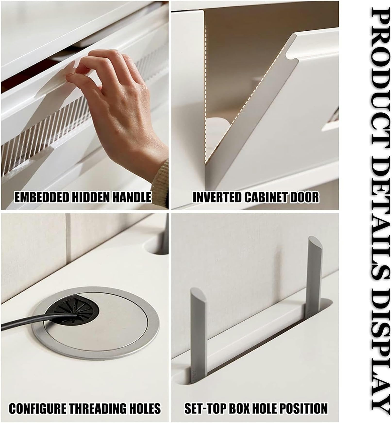 Supporto per TV sospeso da parete, console multimediale con spazio per soggiorno e ufficio, design salvaspazio moderno, mensola galleggiante per TV a schermo piatto, elegante decorazione per la casa