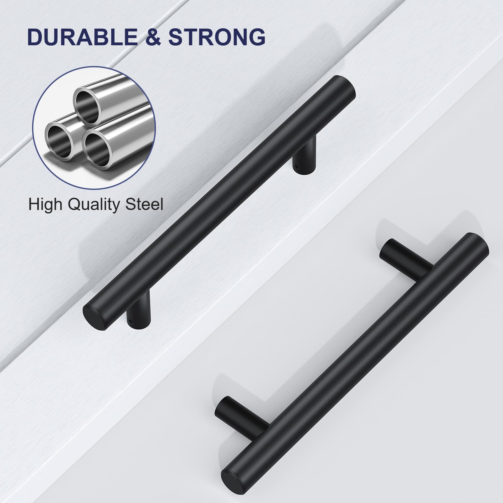SMARTSTANDARD Sliding Barn Door Handle - Black -7