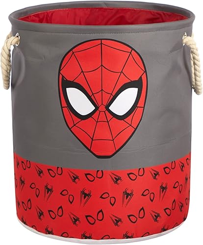 Miniatura 2 de Marvel Spiderman - Juego de cestas de almacenamiento de juguetes de 3 piezas, cubos de tela anidables con asas de cuerda, organizador de varios