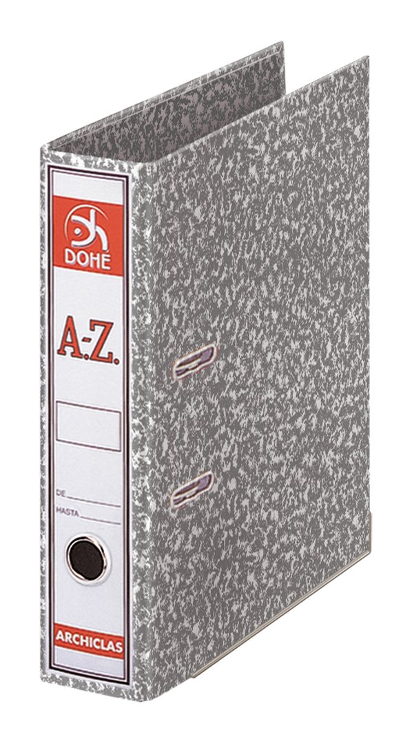 Dohe Archinovo - Folder Folio, Wide Spine with Label, FSC Mix AEN-COC-000243, Grey, Folio lomo ancho con rado