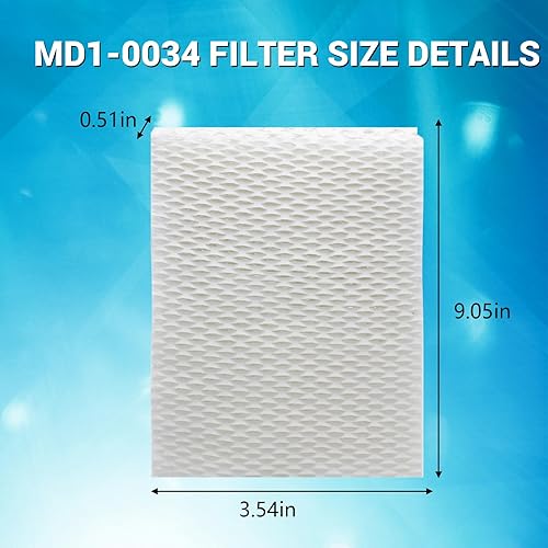 Miniatura 2 de MD1-0034 - Filtros de mecha de repuesto para humidificador evaporativo Vornado Evap2, Evap40, EV3, EV100, EV200, EVDC300, EVDC505, EVDC500, filtro