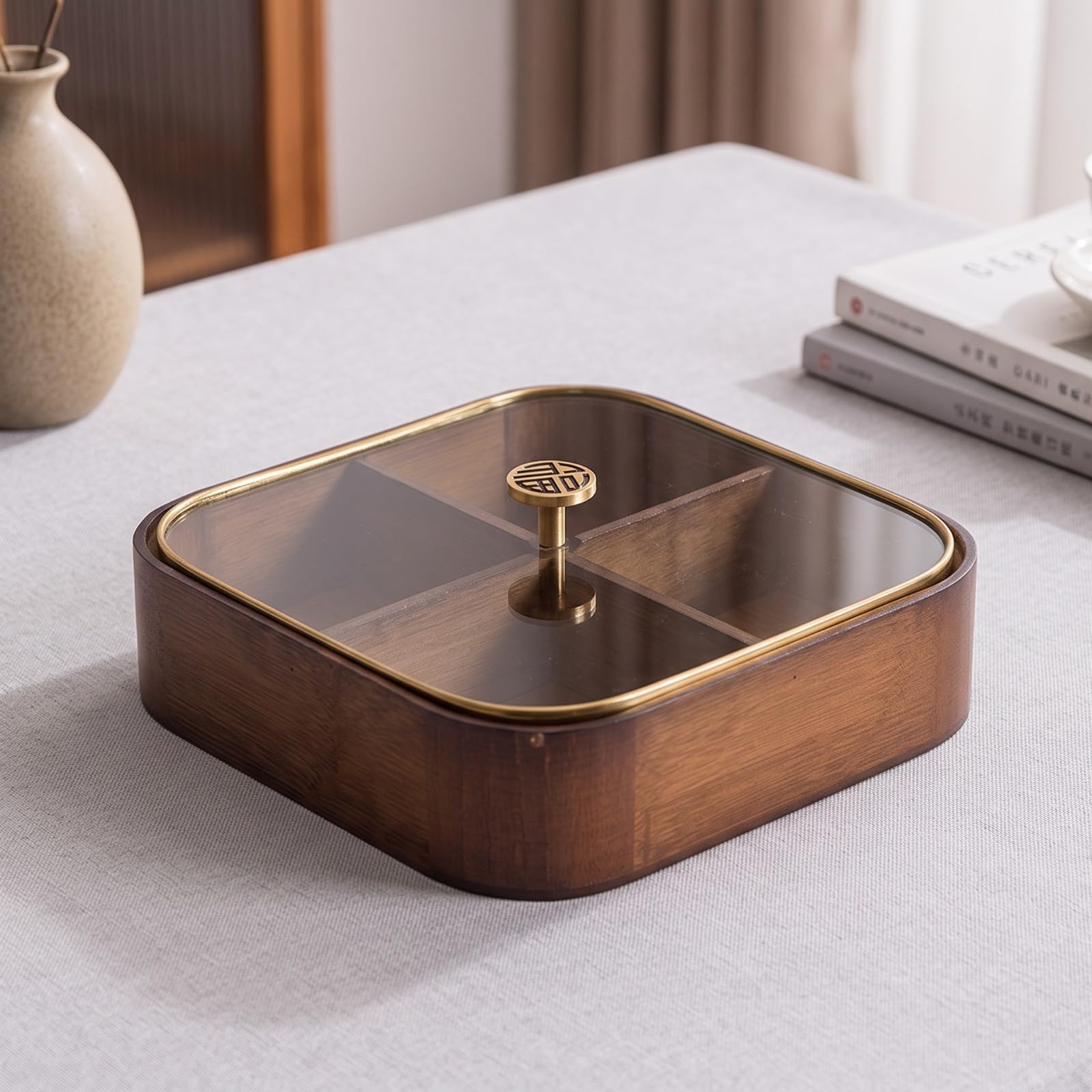 Caja con Tapa Estilo, Style to 3, 25 × 25 × 6 Cm