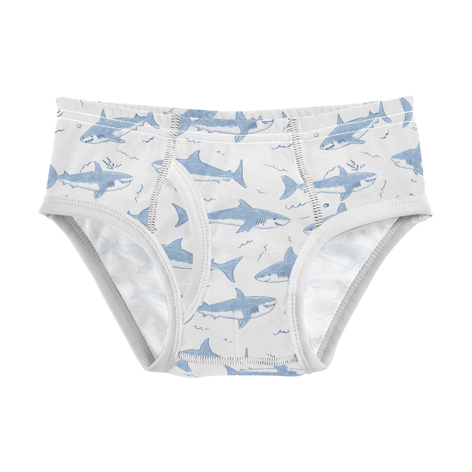 Boys Exclusive Briefs Toddler Underwear 95 Combed Cotton Boxerbriefs 2T Blue Hand Drawn Shark