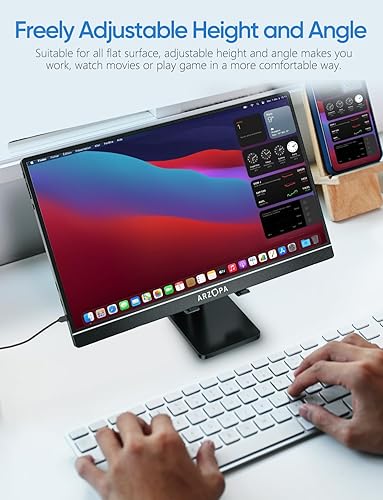 Miniatura 2 de Arzopa Soporte para tablet ajustable y plegable resistente soporte para monitor portátil para escritorio compatible con monitor portátil iPad y