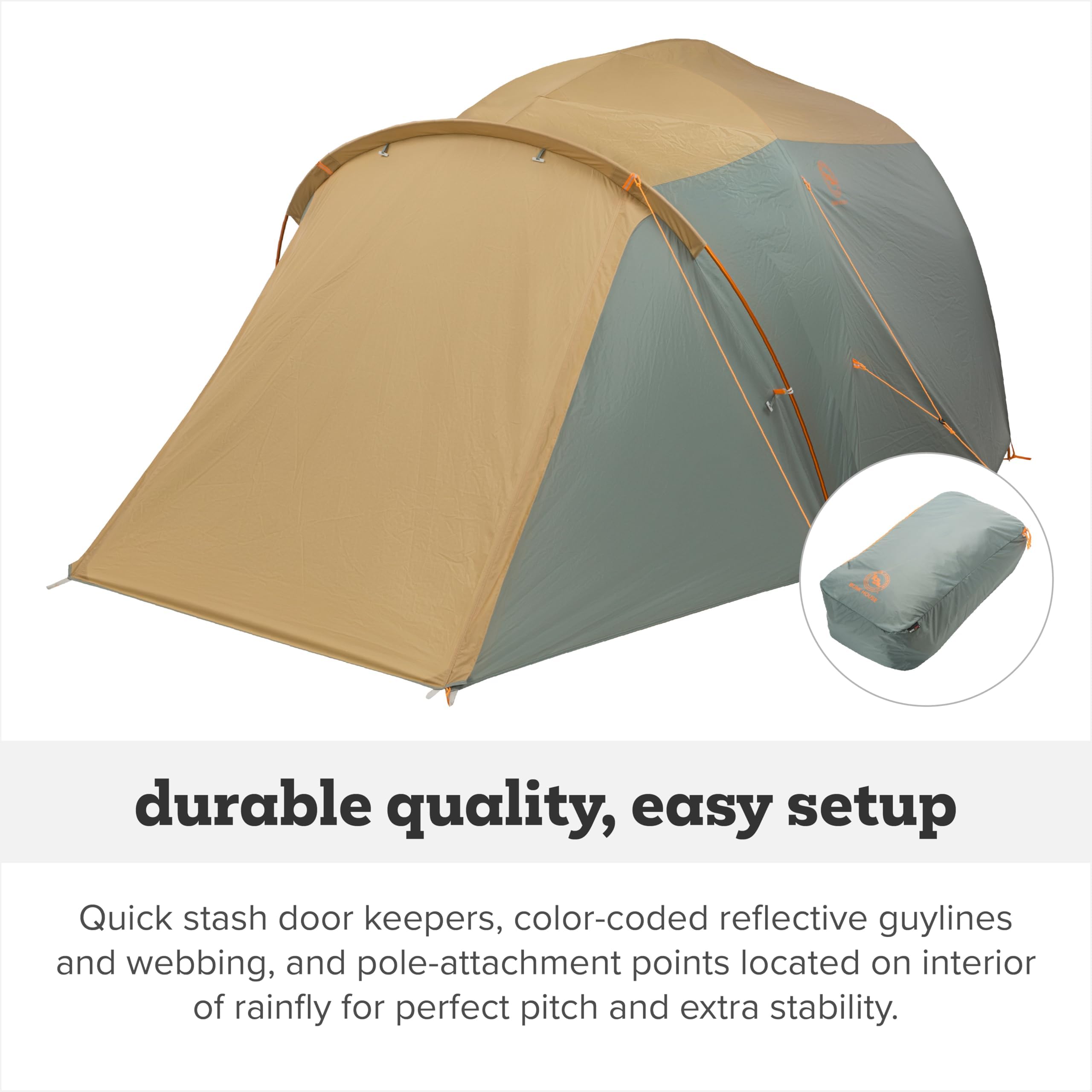 Big Agnes Bunk House - Large 3-Season Family Tent | Spacious 3-season tent with waterproof protection, quick setup, mesh ceiling and oversized vestibule