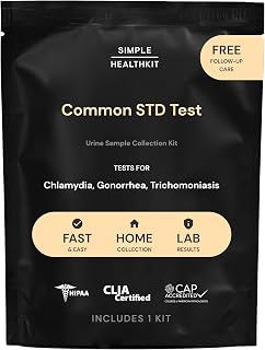 Simple HealthKit At-Home STD Test Kit: Chlamydia, Gonorrhea, Trichomoniasis | Fast 24-48 Hr Results + Free Telehealth