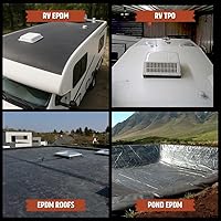 Vista 4 de Liquid Rubber Imprimación EPDM y TPO: capa base de alto rendimiento para protección de techo de RV, cámper y remolque, 1 cuarto de galón