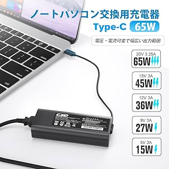 Amazon.co.jp: QYD 65W Dell用 ACアダプター USB C Type-C 電源