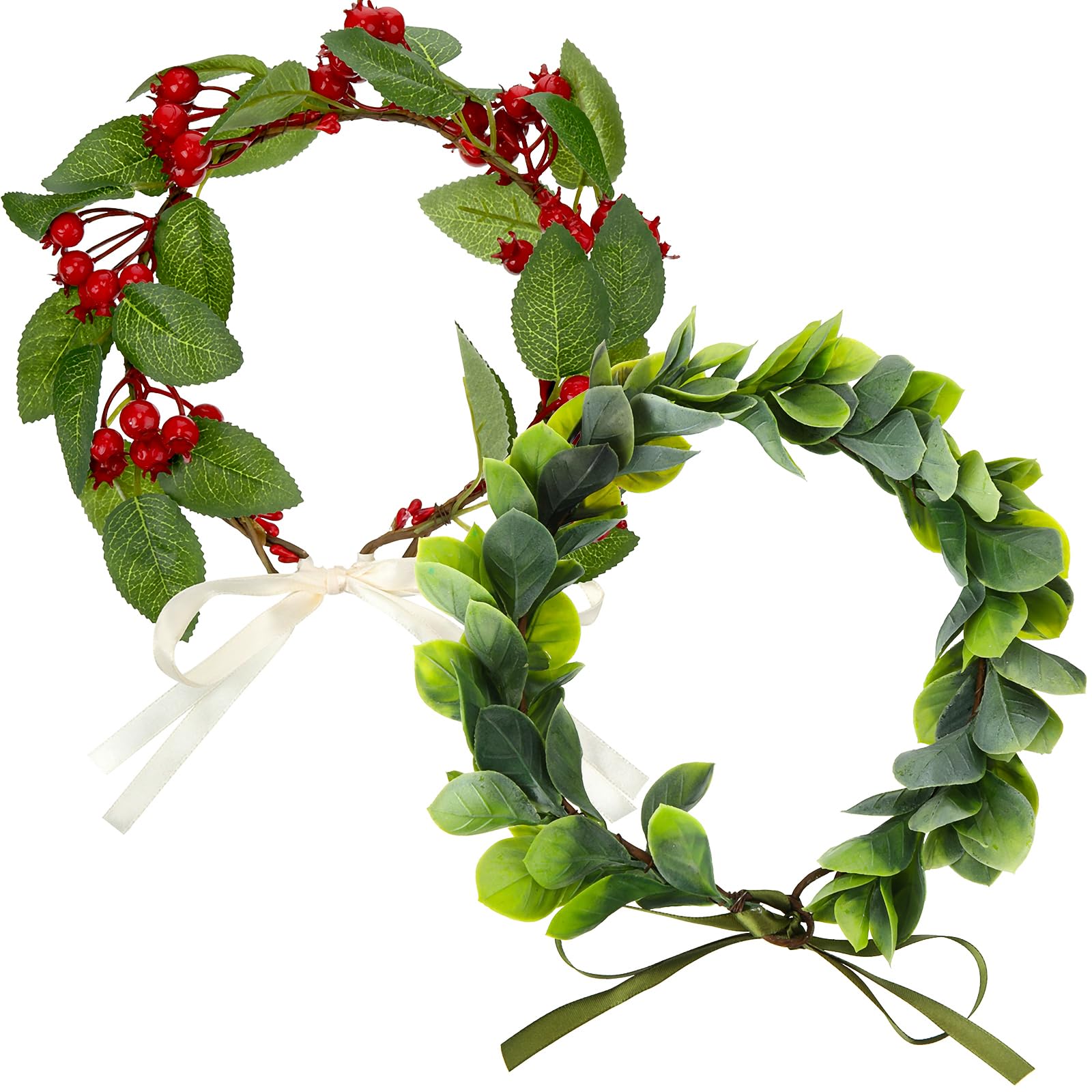 Amazon.com : Yilloog 2 Pcs Christmas Flower Crown Hawaiian  display picture 3
