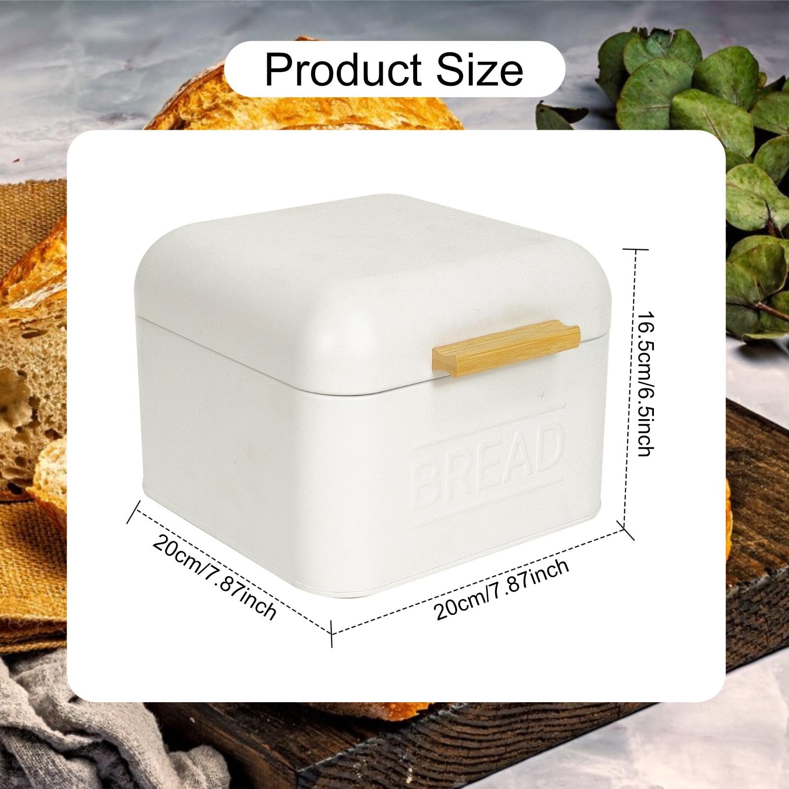 Contenedor Retro Metálico Multipropósito con Mango para Almacenar Pan Repostería Adecuado para Cocina Hogar Panadería