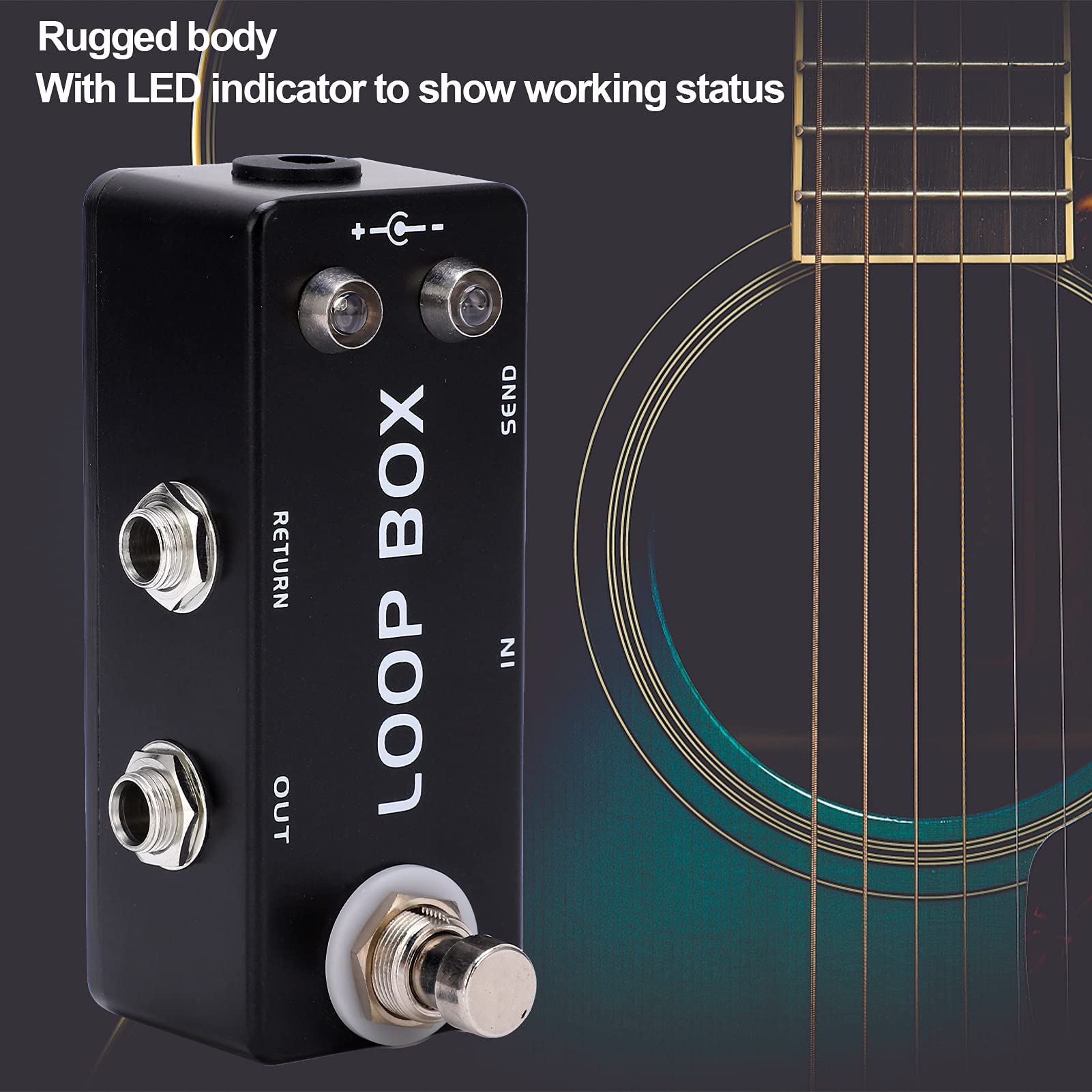 True Bypass Loop Switcher Mini Gitarrenpedal mit LED-Anzeige