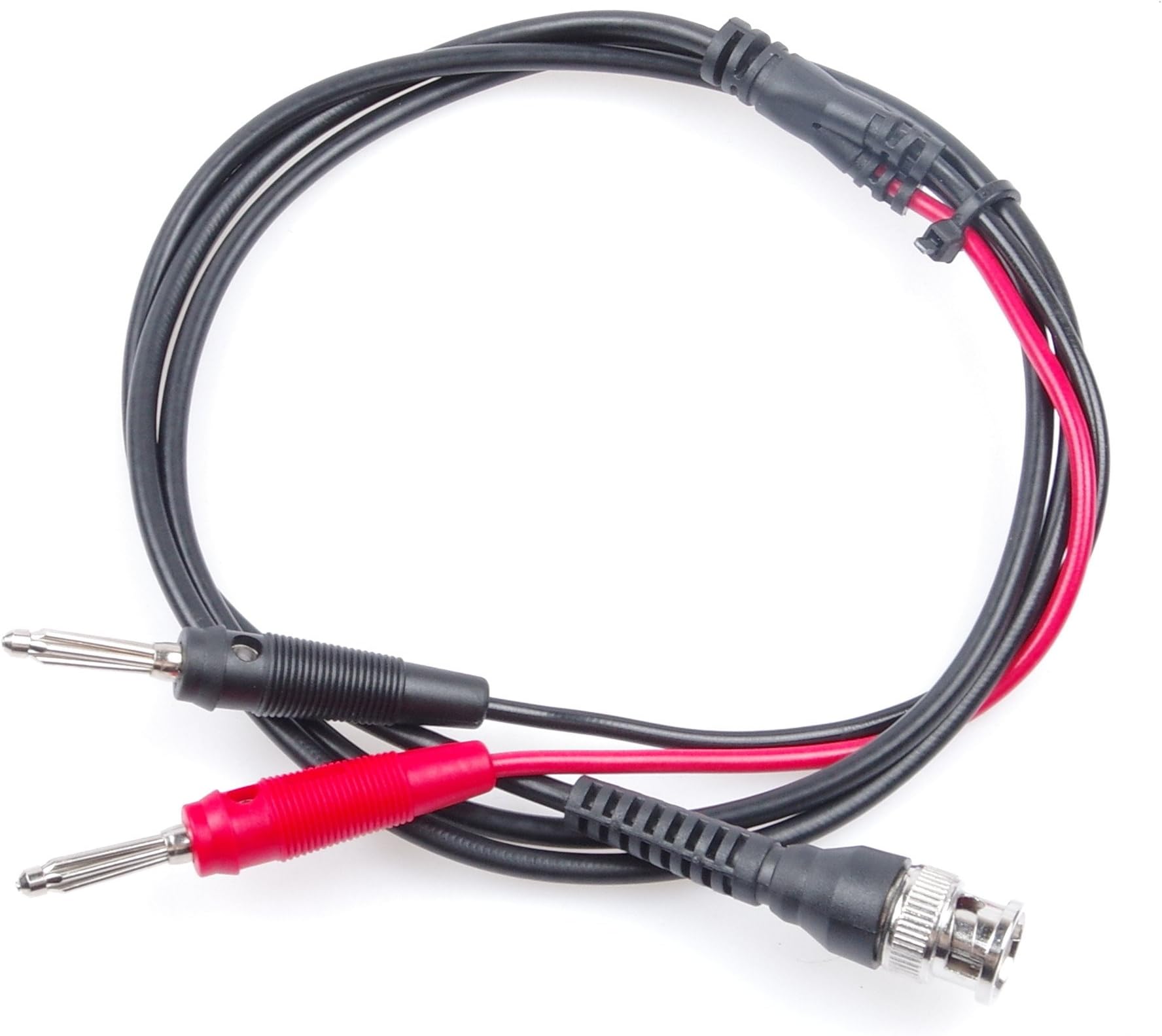 Coaxial Cable BNC Male to Dual Banana Plug Test Lead for Oscilloscope 1.2M/47.2in