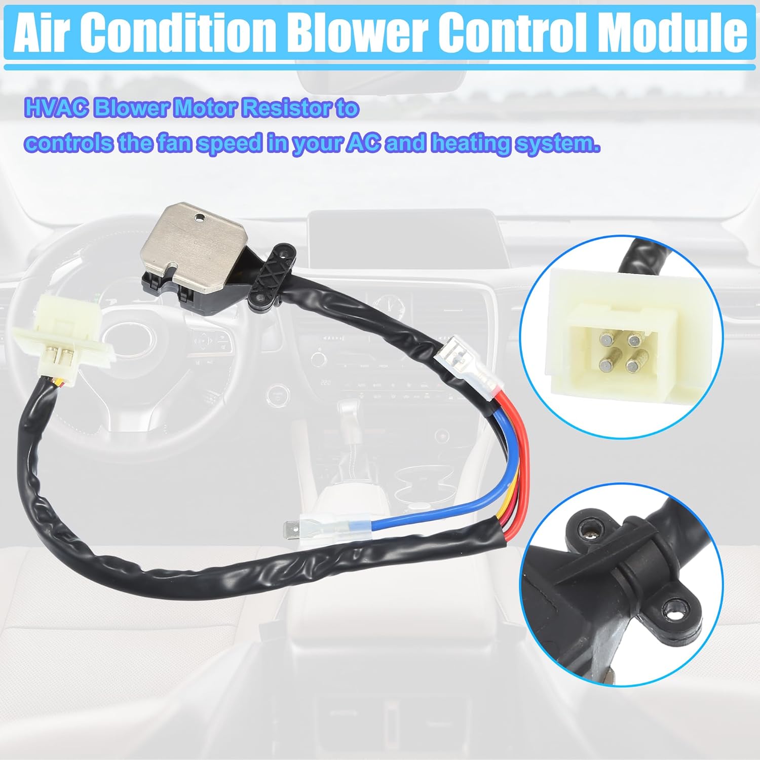 ACROPIX HVAC Heater Blower Motor Resistor Temp Control Regulator Fit for Mercedes-Benz E300 E320 E420 E430 1996-2003 No.2108218351/2108200917 - Pack of 1