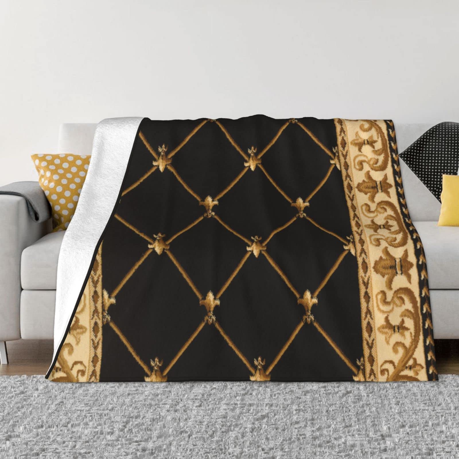 Couverture géométrique flanelle épaisse légère couverture chaude lit canapé extérieur 203x152