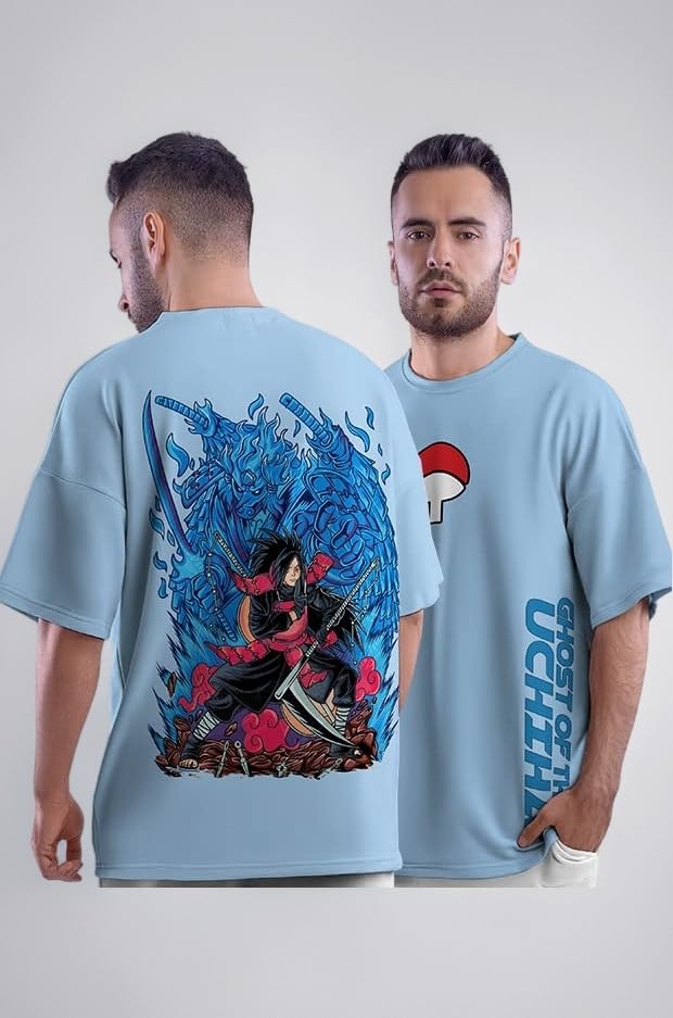 Naruto Madara Uchiha Anime Oversized T-Shirt