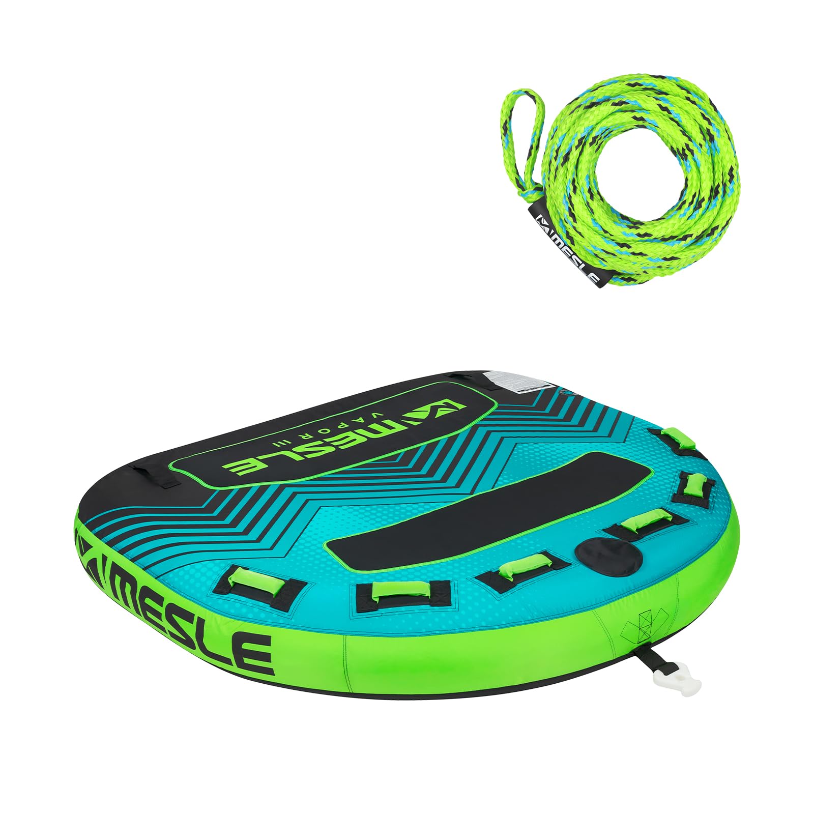Mesle Funtube Vapor mit Leine, 3 Personen, Wasserreifen für Kinder & Erwachsene, Towable Tube aufblasbar Wassersport, Schleppring für Boot & Jetski, Schleppreifen zum Ziehen