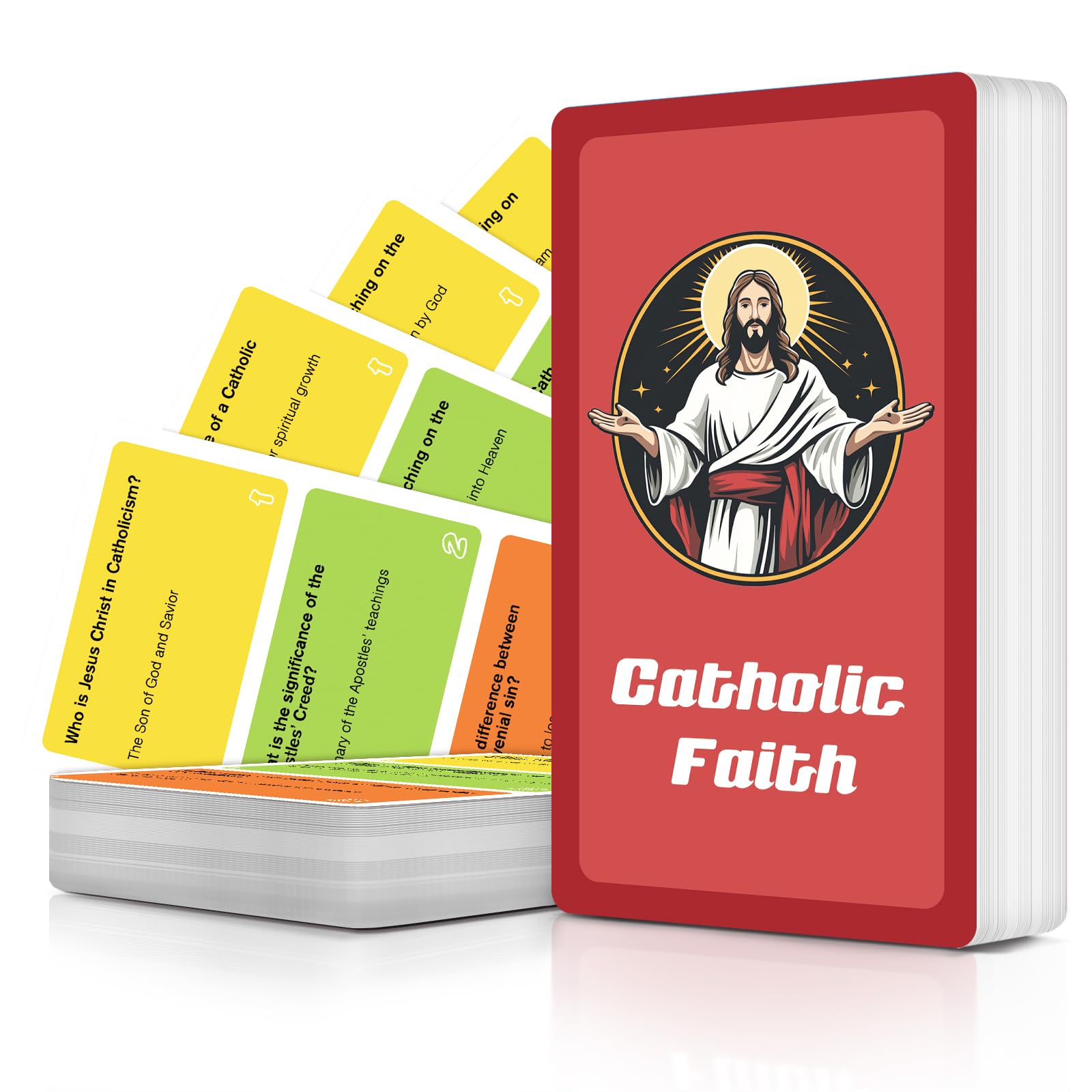 ZZBUY Catholic Bible Trivia Game Cards, Catholic Faith Game for Everyone, Bible Study, Dinnertime Game, Catholic Gift