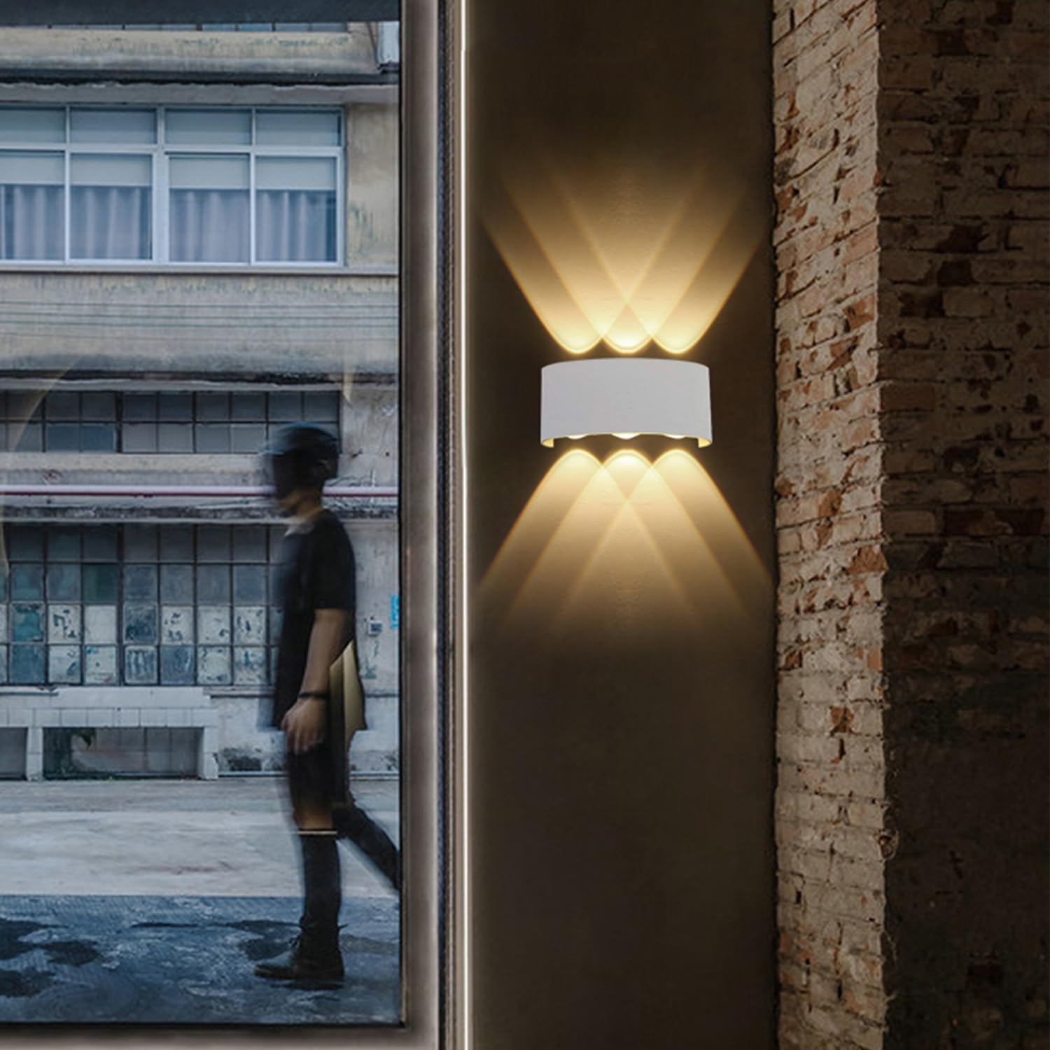 Isyluce 516-21 Applique Cubo Da Parete 16W, Bianco, Fascio Regolabile Luce Calda 2000 Lumen Ip54 - Foto 8