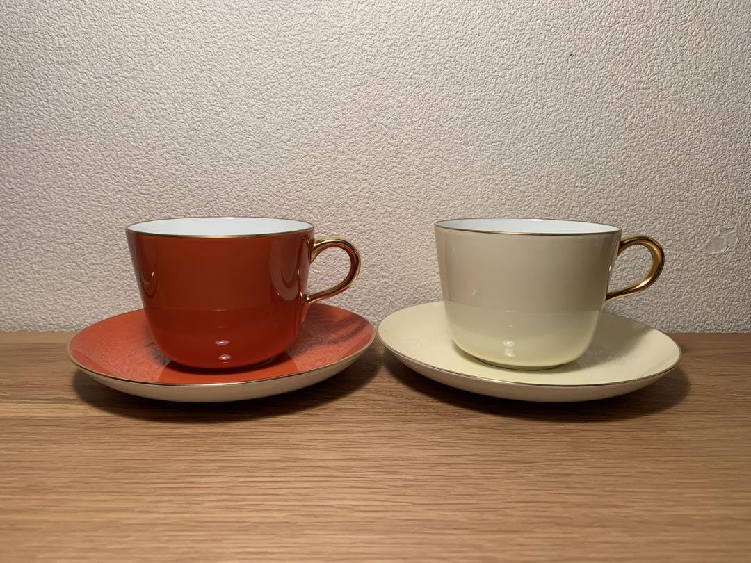 Amazon.co.jp: 大倉陶園 色蒔き モーニングカップ レッド 朱色系 