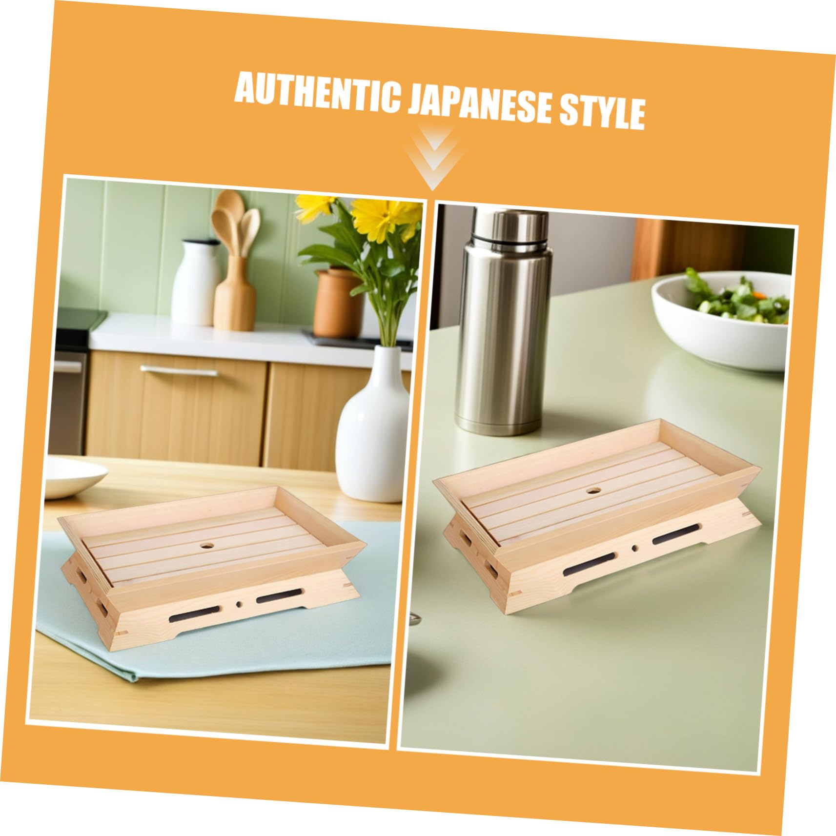 2 Piezas Platos de Sushi de Madera Estilo Japonés Bandejas para Sashimi Platos para Aperitivos y Mariscos Elegantes para Servir Casa o Restaurante