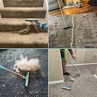 Vista 6 de Uproot Cleaner Xtra Pet Hair Removal Tool: Reusable Carpet Rake with Telescopic 60" Handle - As Powerful as Uproot Cleaner Pro Pet Hair Remover, but