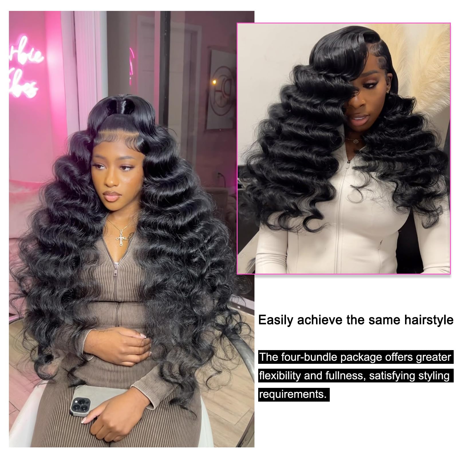 12A Body Wave Human Hair Extensions 4 Bundles Brazilian Virgin Hair 12A Ombre Body Wave Bundles With Closure - Brazilian Virgin  main image 3
