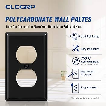 Duplex Custom Designed Cases 63×30×H69 ELEGRP Duplex Receptacle Outlet Covers, 1-Gang Standard Size
