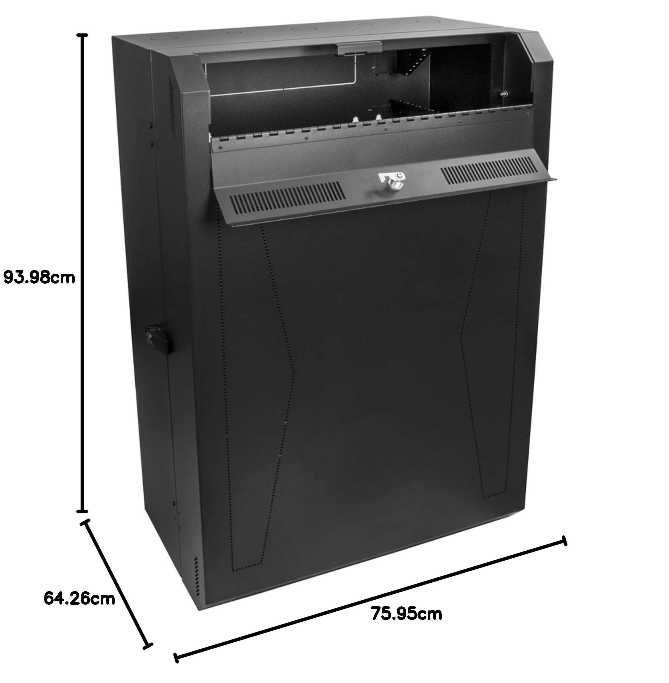 StarTech Armadio Server 8U Verticale a Muro, 38cm, Serratura (RK830WALVS) | Chiusura di Sicurezza, Per Switch, Router e Patch Panel, Altezza 76cm