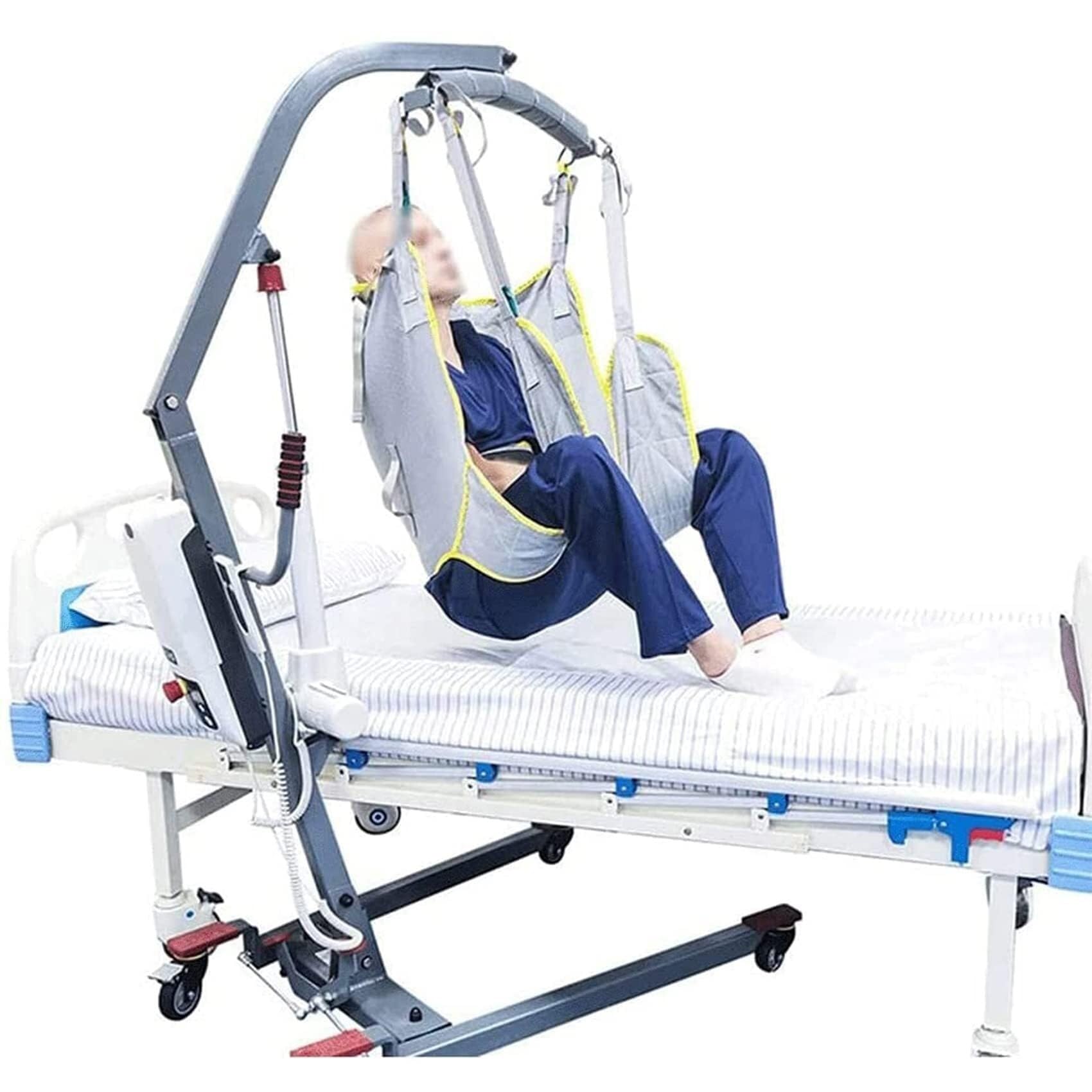Sollevatore di sollevamento per pazienti, rete di sicurezza medica, per trasferimenti di tutto il corpo, uso letto e toilette, cintura di trasferimento versatile per docce e sedie