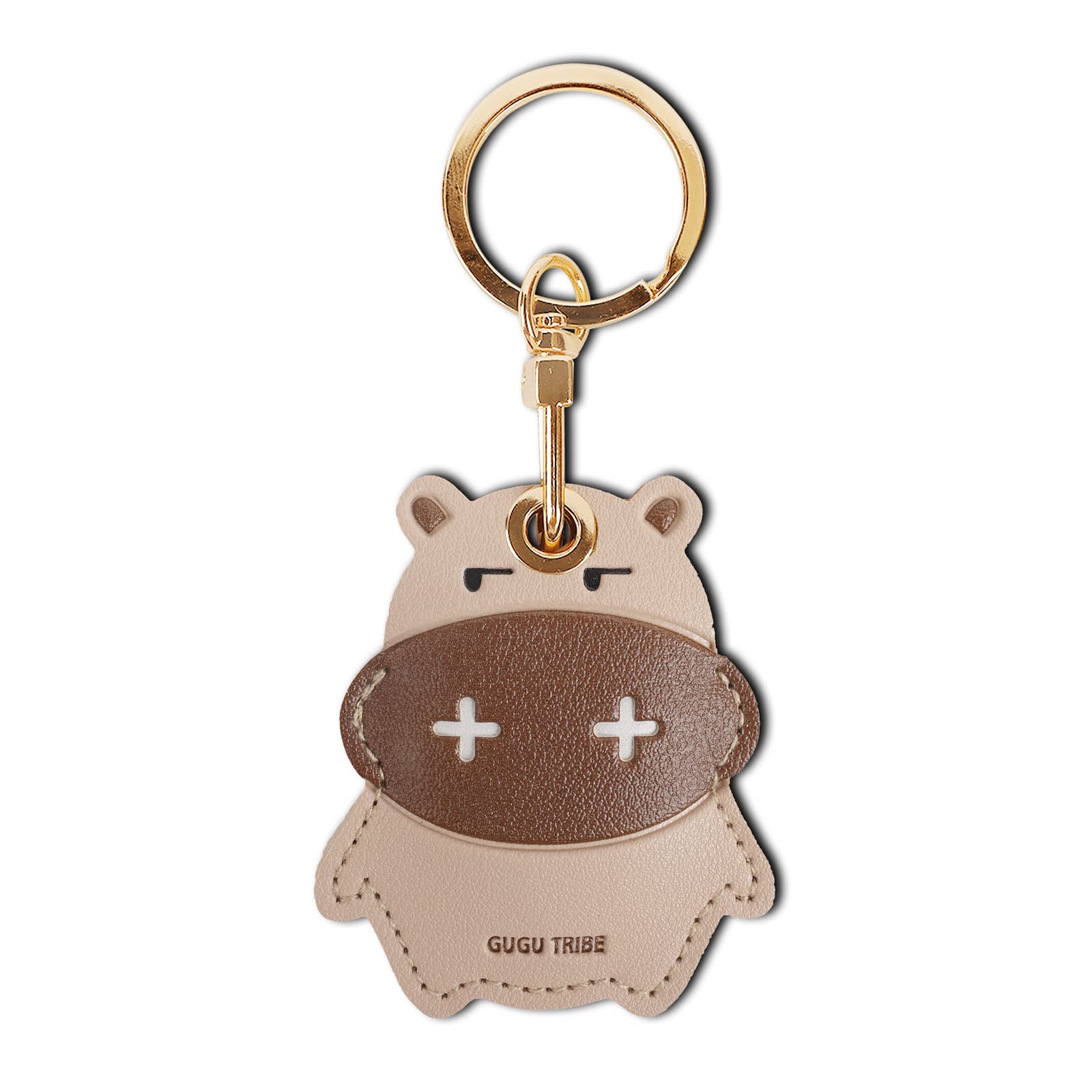 Leather Keychain Case Holder Compatible with Apple AirTag, GPS Airtag Keychain Finder Tracker with Key Ring, Anti-Scratch Protective Air Tag Cover