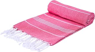 Mon Bijou ® Großes Strandtuch, Saunatuch, 100 x 200 cm XXL, für Damen und Herren, Turntuch, umweltfreundlich, nachhaltig Recycling Baumwolle, Ultraleicht, schnell trocknend